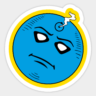 Blue God Smiley Sticker